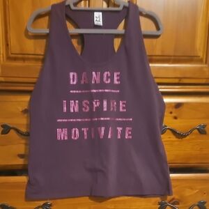 Zumba Fitness Purple Crop Graphic Tank Top